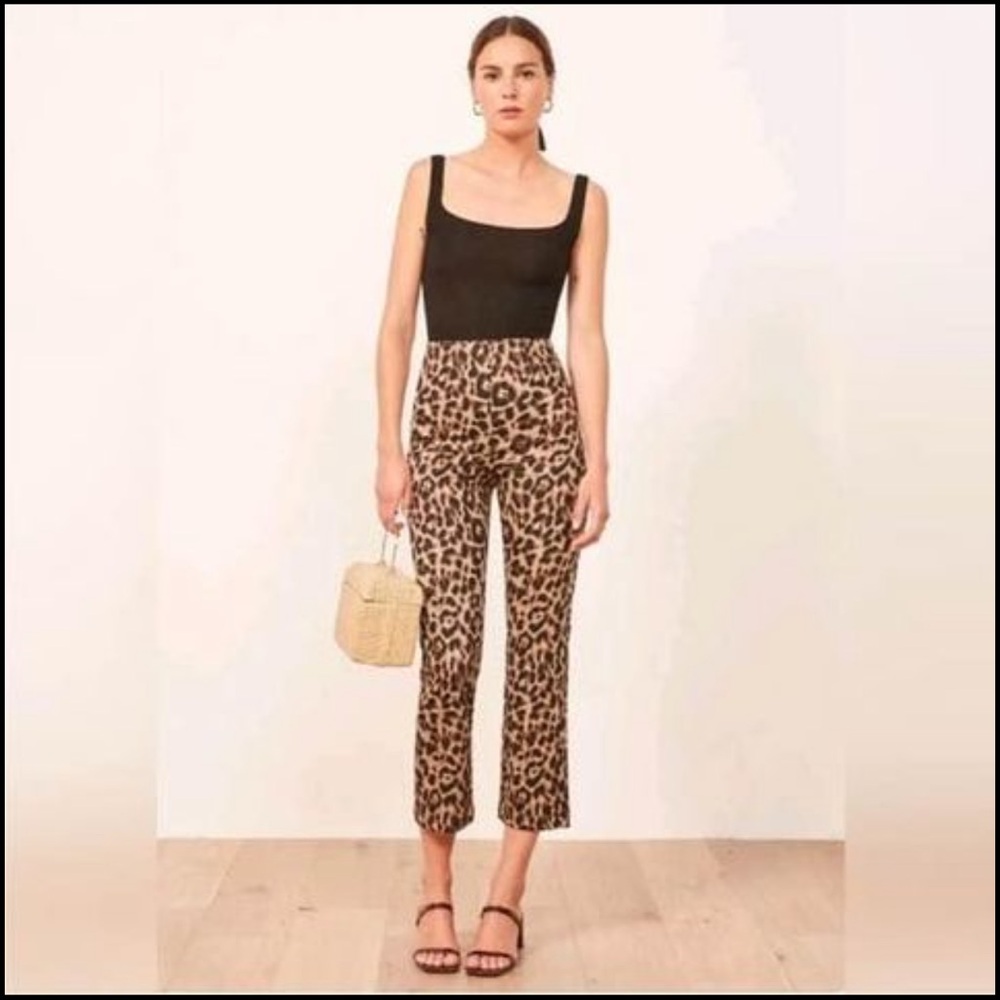 Reformation Leopard Print Pants NWT Size 6
